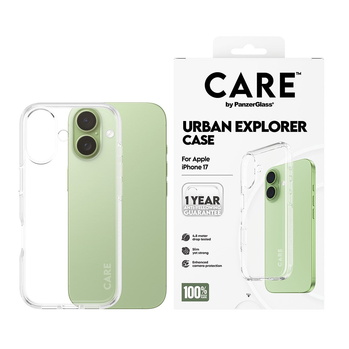 CARE™ by PanzerGlass® Urban Explorer Case Transparent iPhone 17